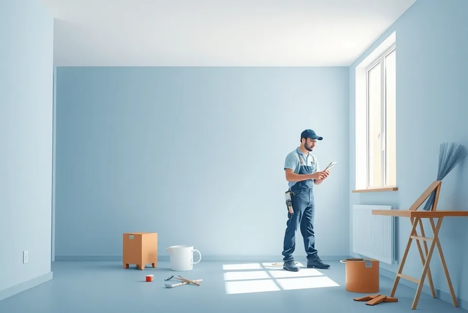 Intérieur rénové après travaux de peinture à Bagnolet