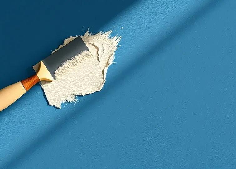 Application d'un enduit décoratif à la lisseuse sur un mur