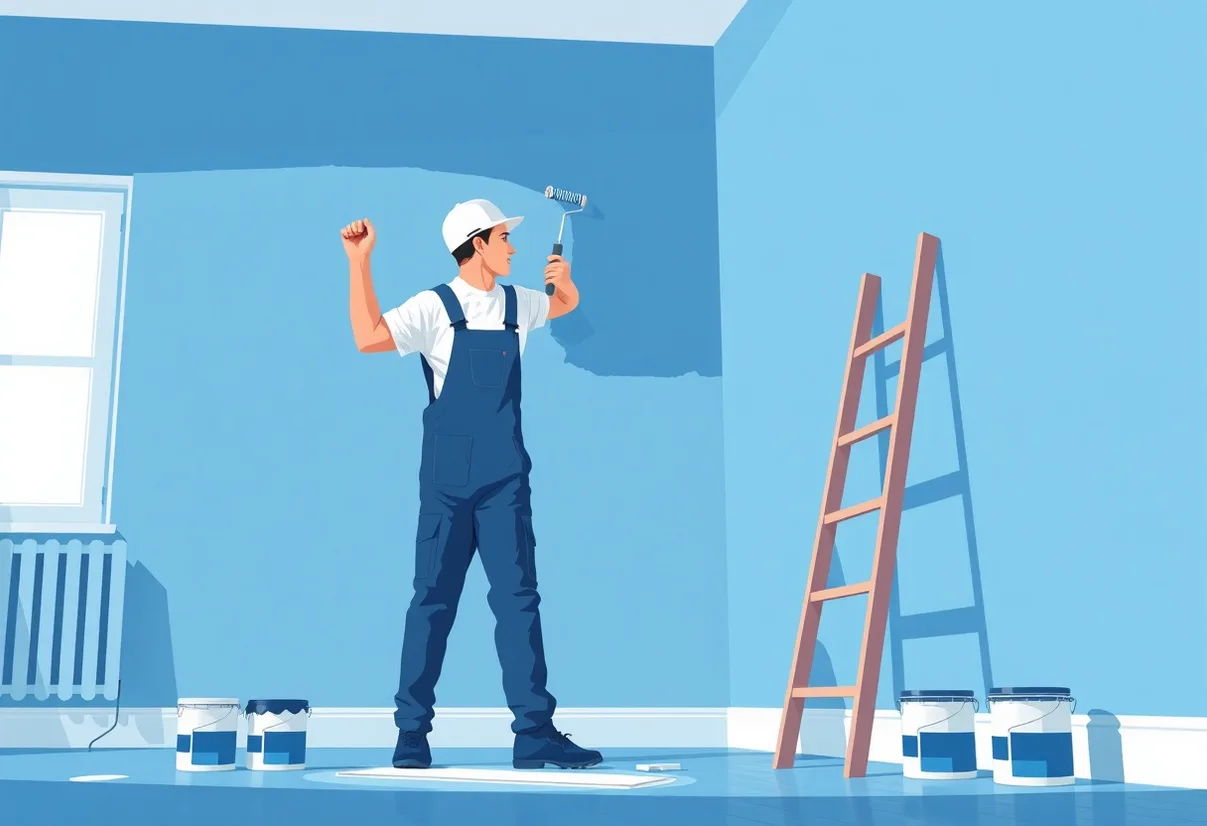 Peintre Bagnolet 93170 en intervention sur un chantier